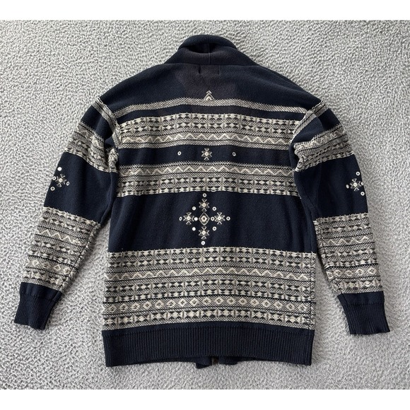 Ralph Lauren Denim & Supply Cardigan Womens Medium Aztec Fair Isle Shawl Collar - Picture 8 of 10